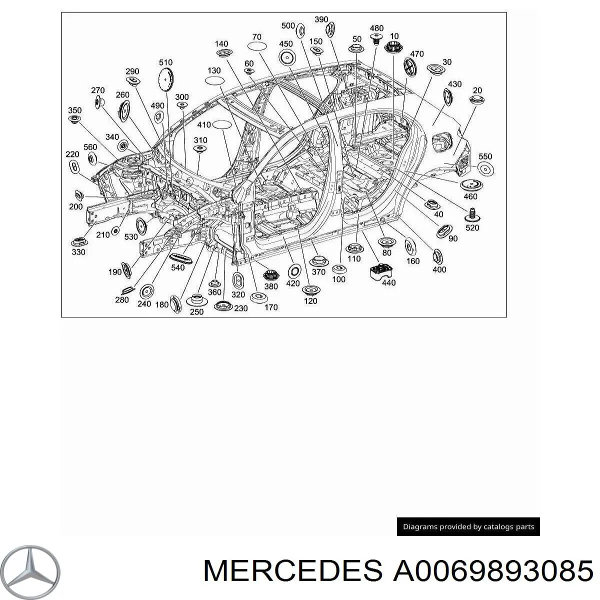 Comprar A0069893085 Mercedes Tapa de depósito de limpiaparabrisas