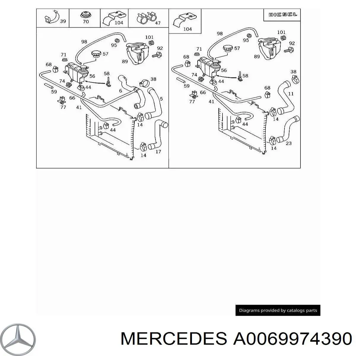  Mercedes A0069974390 precio, desde 3,39 EUR