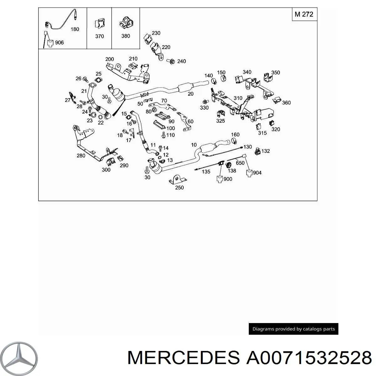 A0071532528 Mercedes sensor de temperatura, gas de escape, antes de catalizador