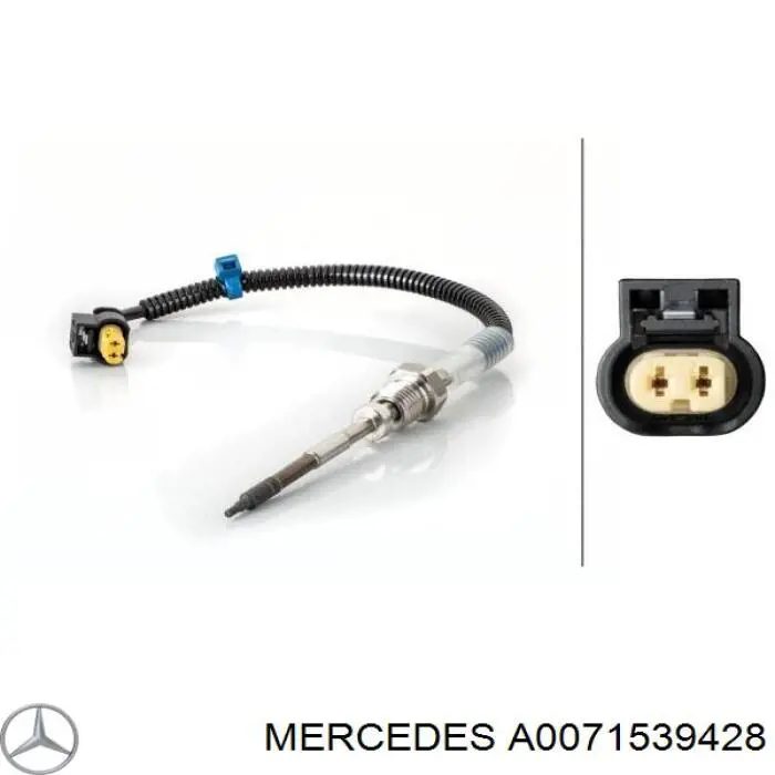 Sensor de temperatura de gases de escape antes del filtro de partículas Mercedes A0071539428 precio, desde 60,98 EUR