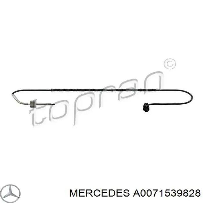 A0071539828 Mercedes sensor de temperatura, gas de escape, antes de catalizador