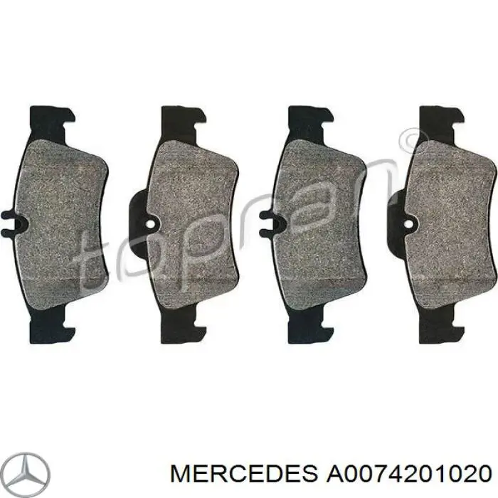 Comprar A0074201020 Mercedes Pastillas de freno traseras