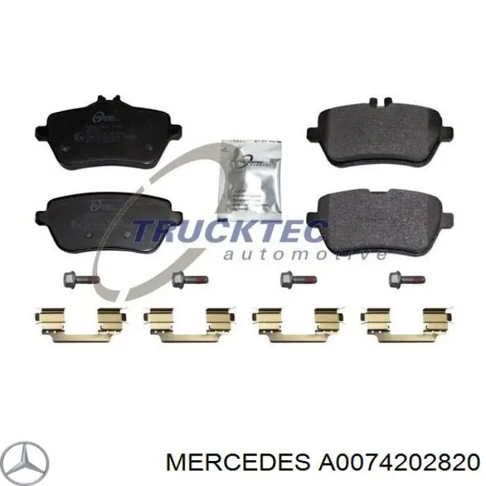 A0074202820 Mercedes pastillas de freno traseras