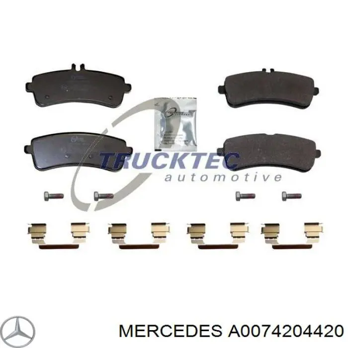 A0074204420 Mercedes pastillas de freno traseras