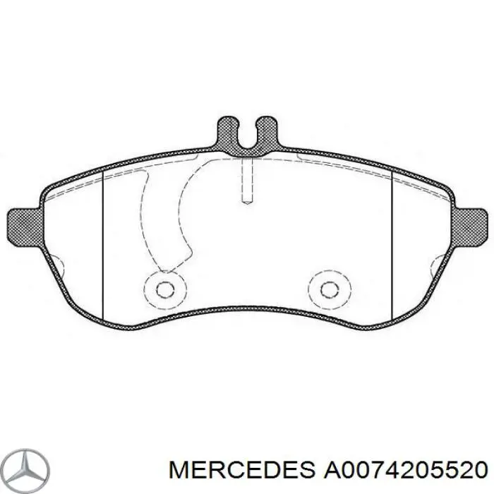 Comprar A0074205520 Mercedes Pastillas delanteras de freno