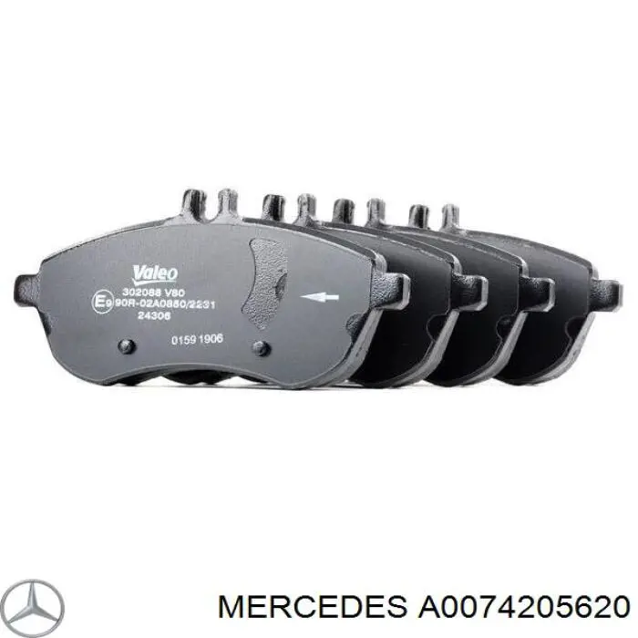 A0074205620 Mercedes pastillas de freno delanteras