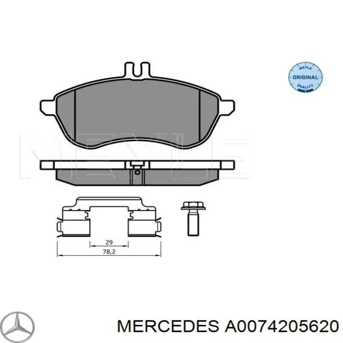 Comprar A0074205620 Mercedes Pastillas delanteras de freno