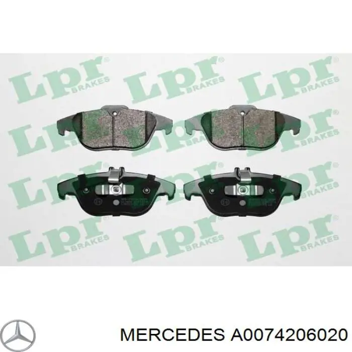 A0074206020 Mercedes pastillas de freno traseras