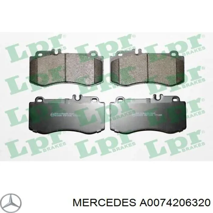 Pastillas de freno delanteras MERCEDES A0074206320