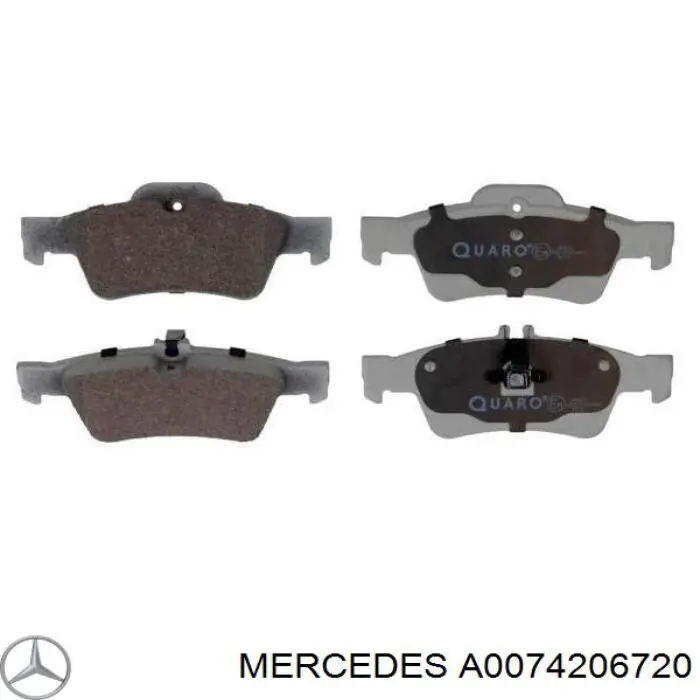 A0074206720 Mercedes pastillas de freno traseras