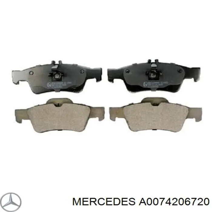 Pastillas traseras Mercedes A0074206720
