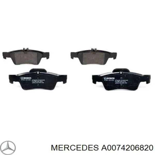 A0074206820 Mercedes pastillas de freno traseras