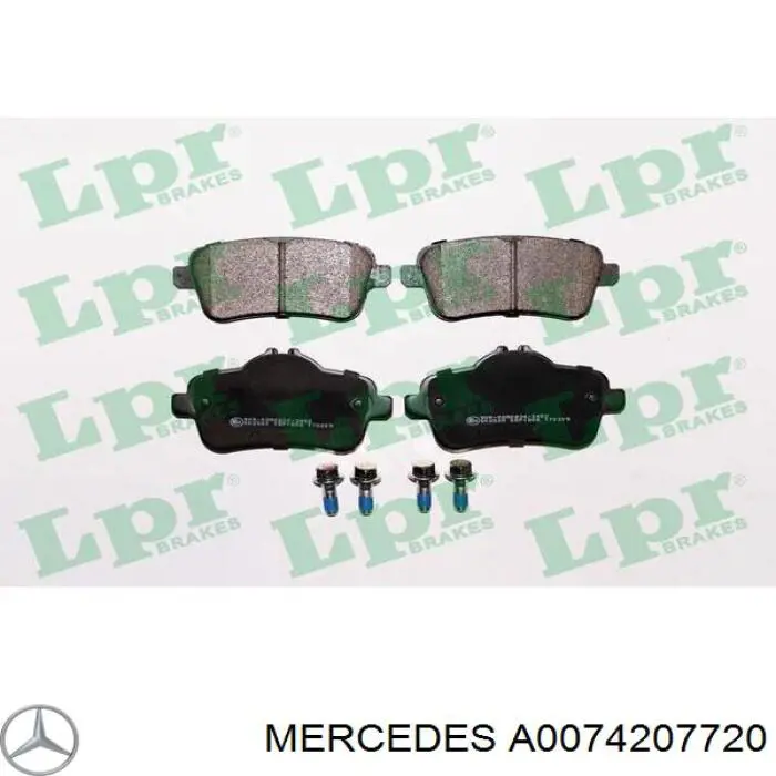 Pastillas traseras de freno Mercedes A0074207720 precio, desde 42,23 EUR
