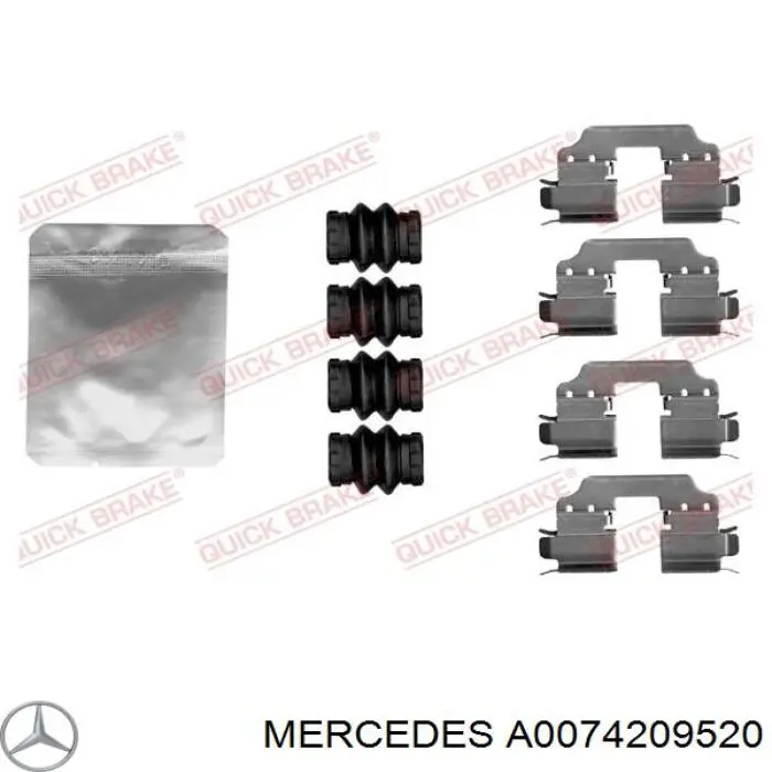 A0074209520 Mercedes pastillas de freno traseras