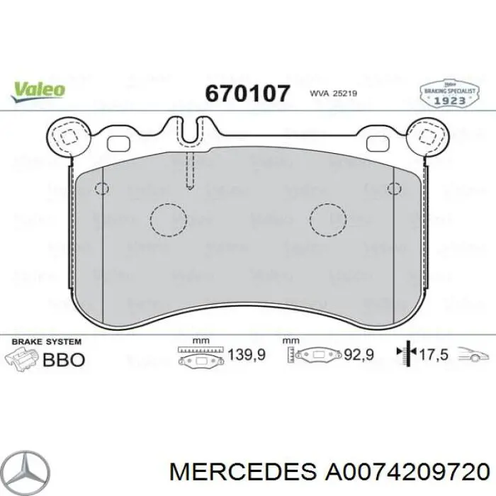 A0074209720 Mercedes