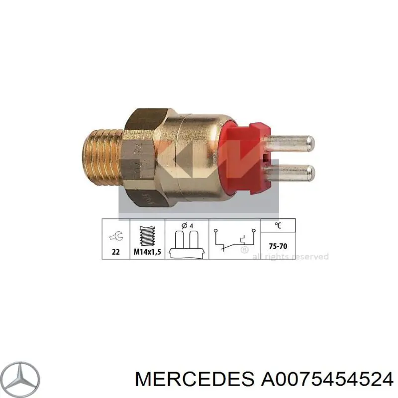 Sensor de temperatura  Mercedes 0075454524 precio, desde 37,57 EUR