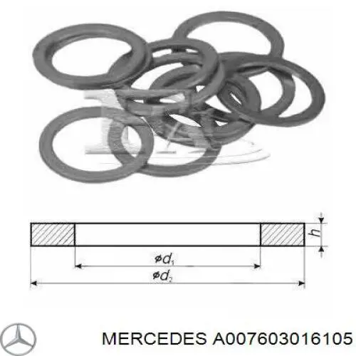 A007603016105 Mercedes Junta del tapón del cárter de aceite