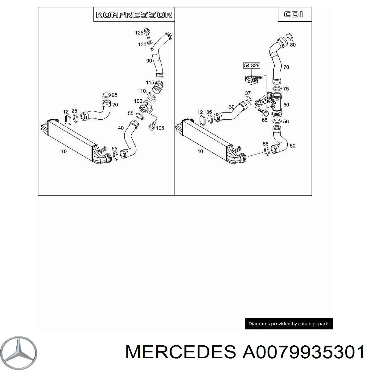  Mercedes A0079935301 precio, desde 7,68 EUR