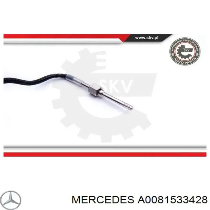 Sensor de temperatura de gases de escape después del filtro de partículas A0081533428 Mercedes