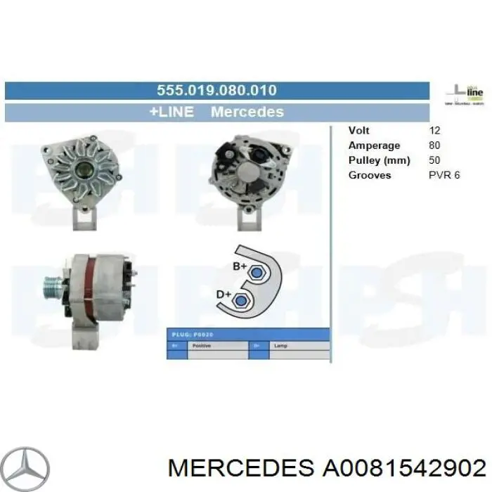A008154480280 Mercedes alternador