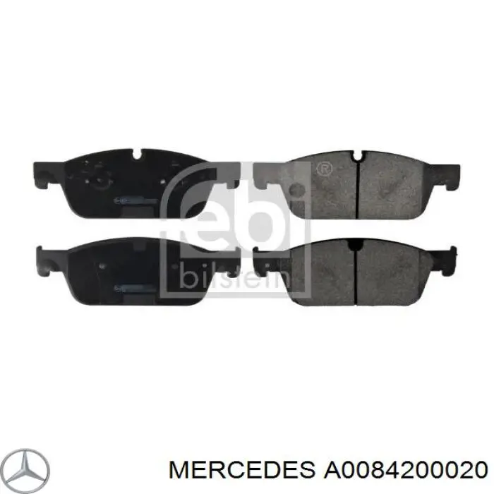 A0084200020 Mercedes pastillas de freno delanteras