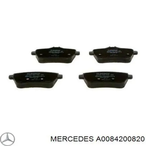 Pastillas traseras de freno Mercedes A0084200820 precio, desde 54,86 EUR