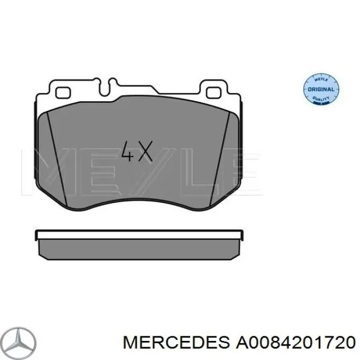 A0084201720 Mercedes pastillas de freno delanteras