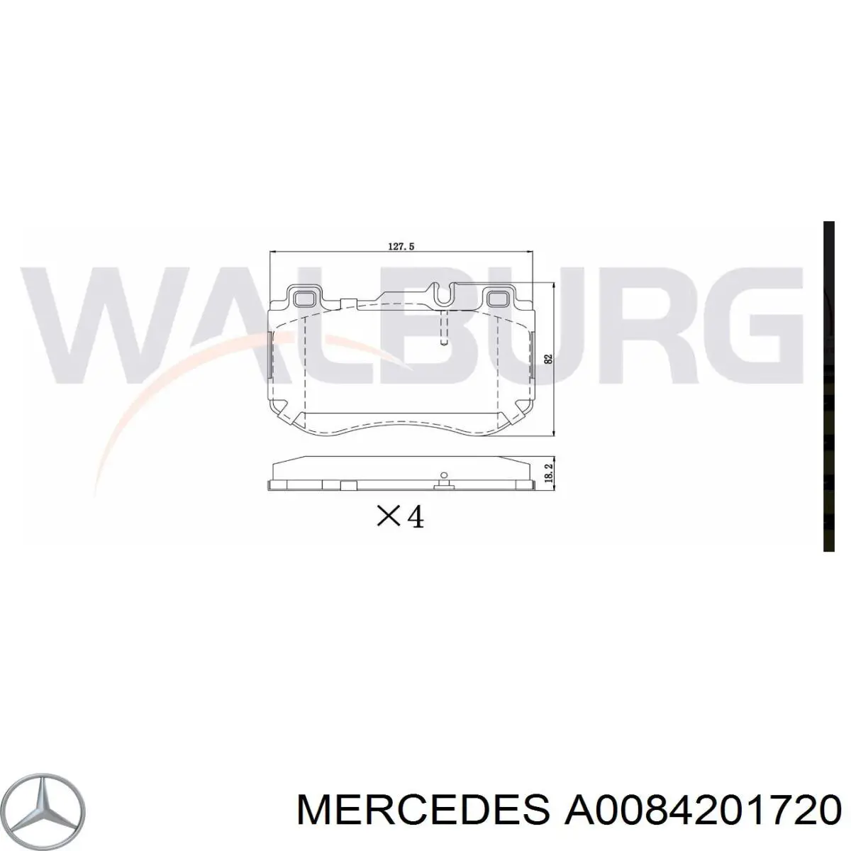 Comprar A0084201720 Mercedes Pastillas delanteras de freno