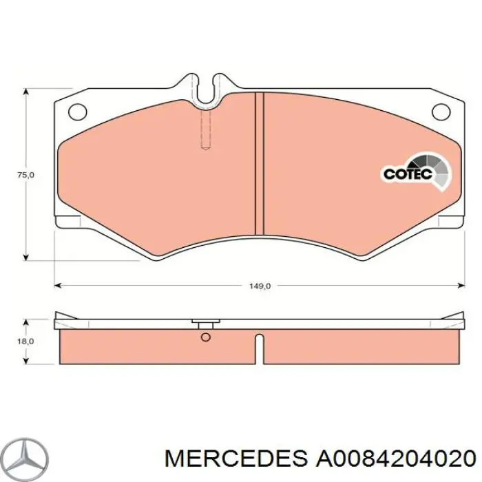 Pastillas freno delanteras Mercedes A0084204020 precio, desde 20,06 EUR