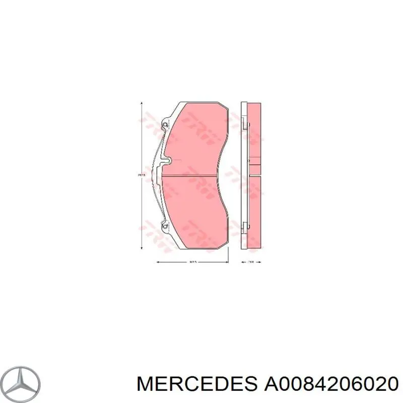 A0084206020 Mercedes Pastillas delanteras