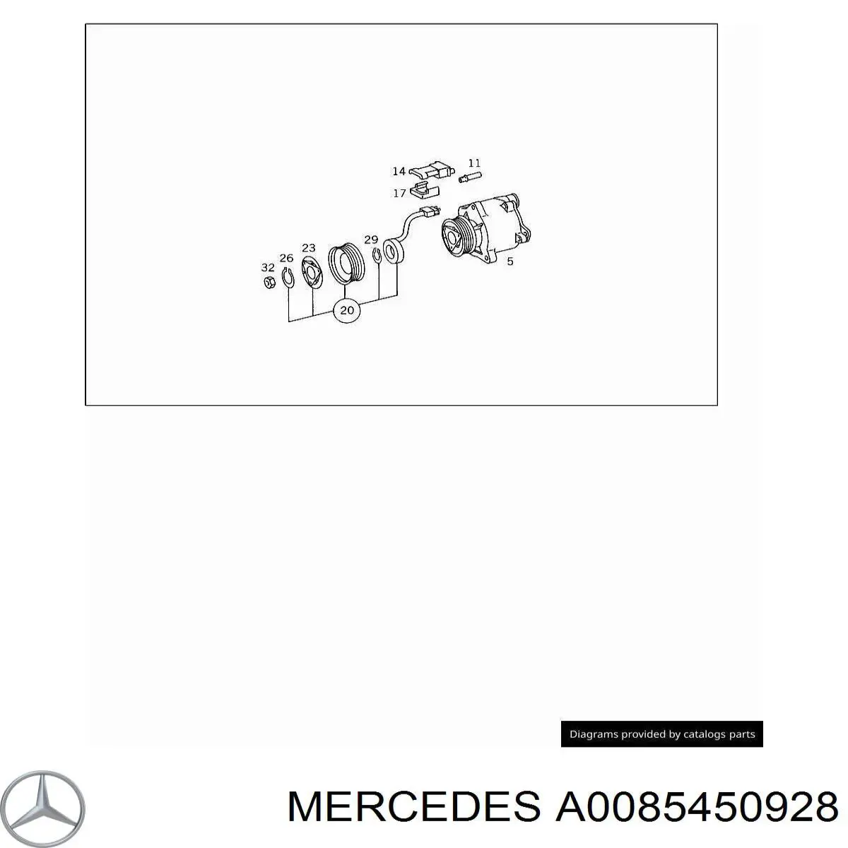 A0085450928 Mercedes Conector del regulador de fases de distribución