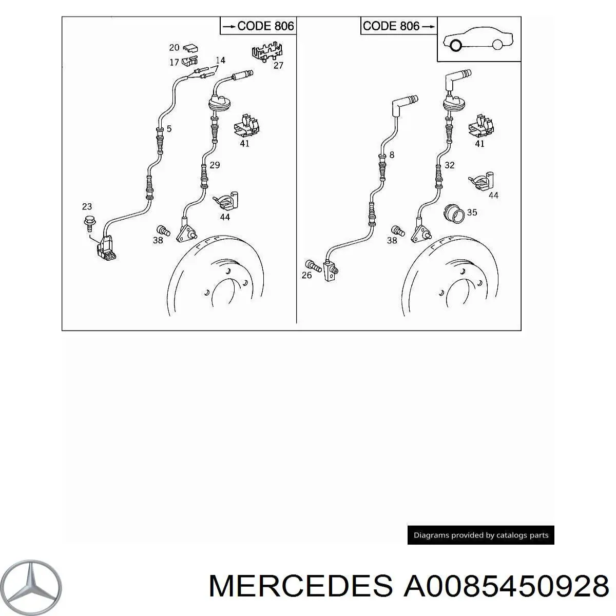 Conector del regulador de fases de distribución Mercedes A0085450928 precio, desde 7,89 EUR