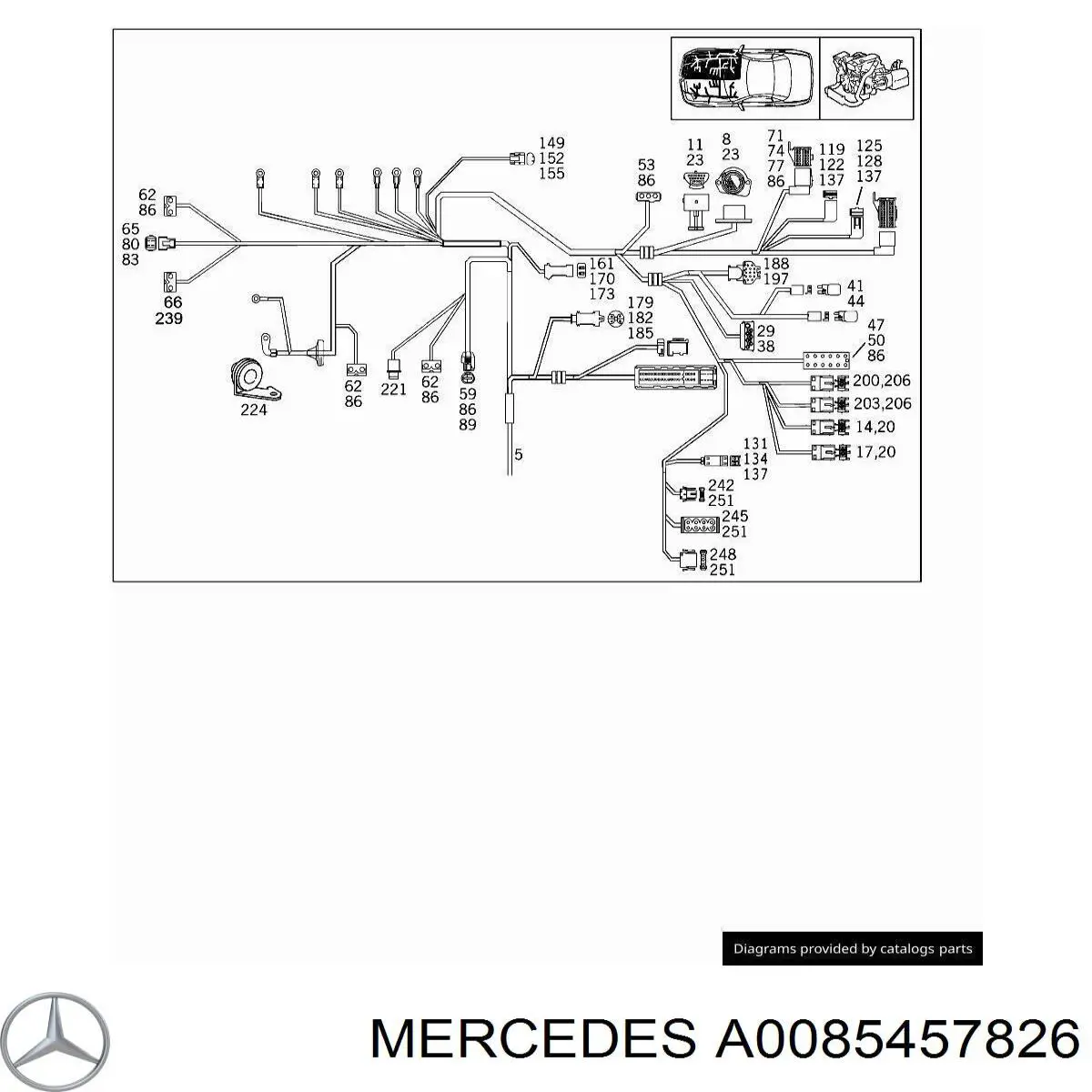  Mercedes A0085457826 precio, desde 7,96 EUR
