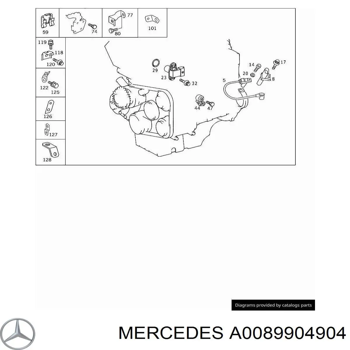  Mercedes A0089904904 precio, desde 17,26 EUR