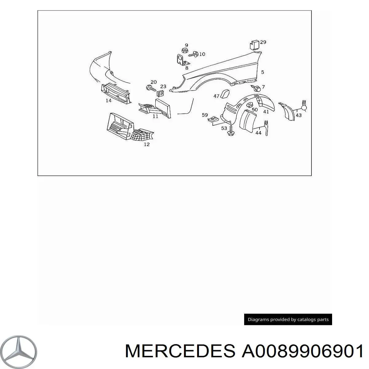 A0089906901 Mercedes bomba de agua