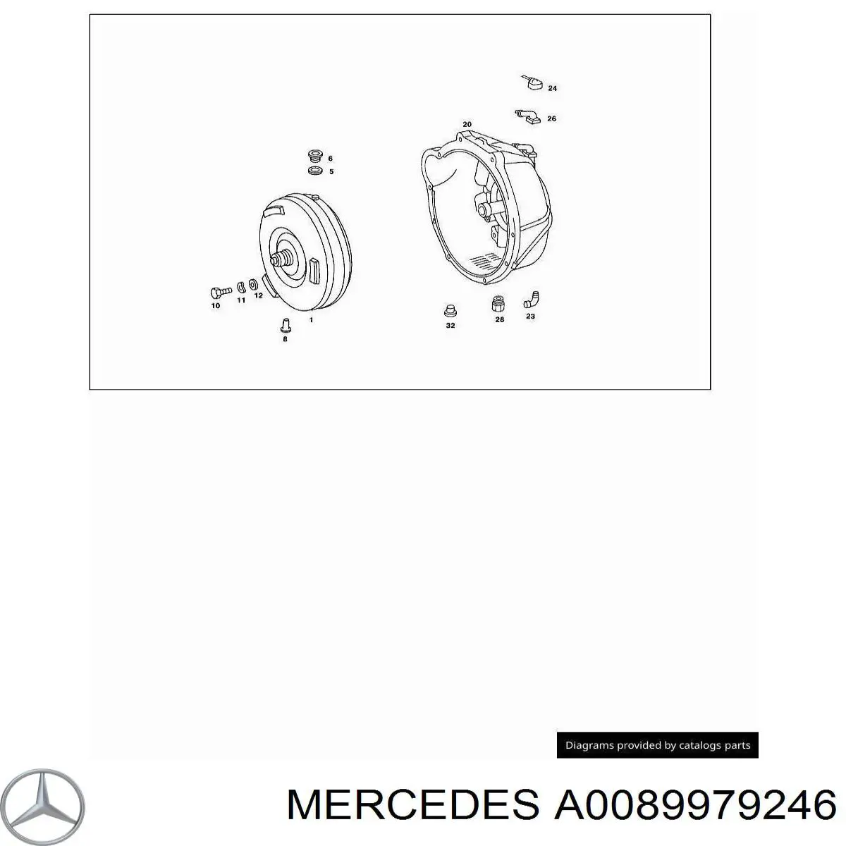 Comprar A0089979246 Mercedes Retén del eje secundario de la transmisión