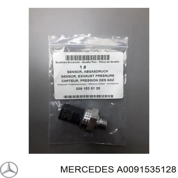 A0091535128 Mercedes sensor de presion gases de escape
