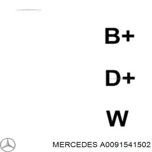 A0091541502 Mercedes alternador