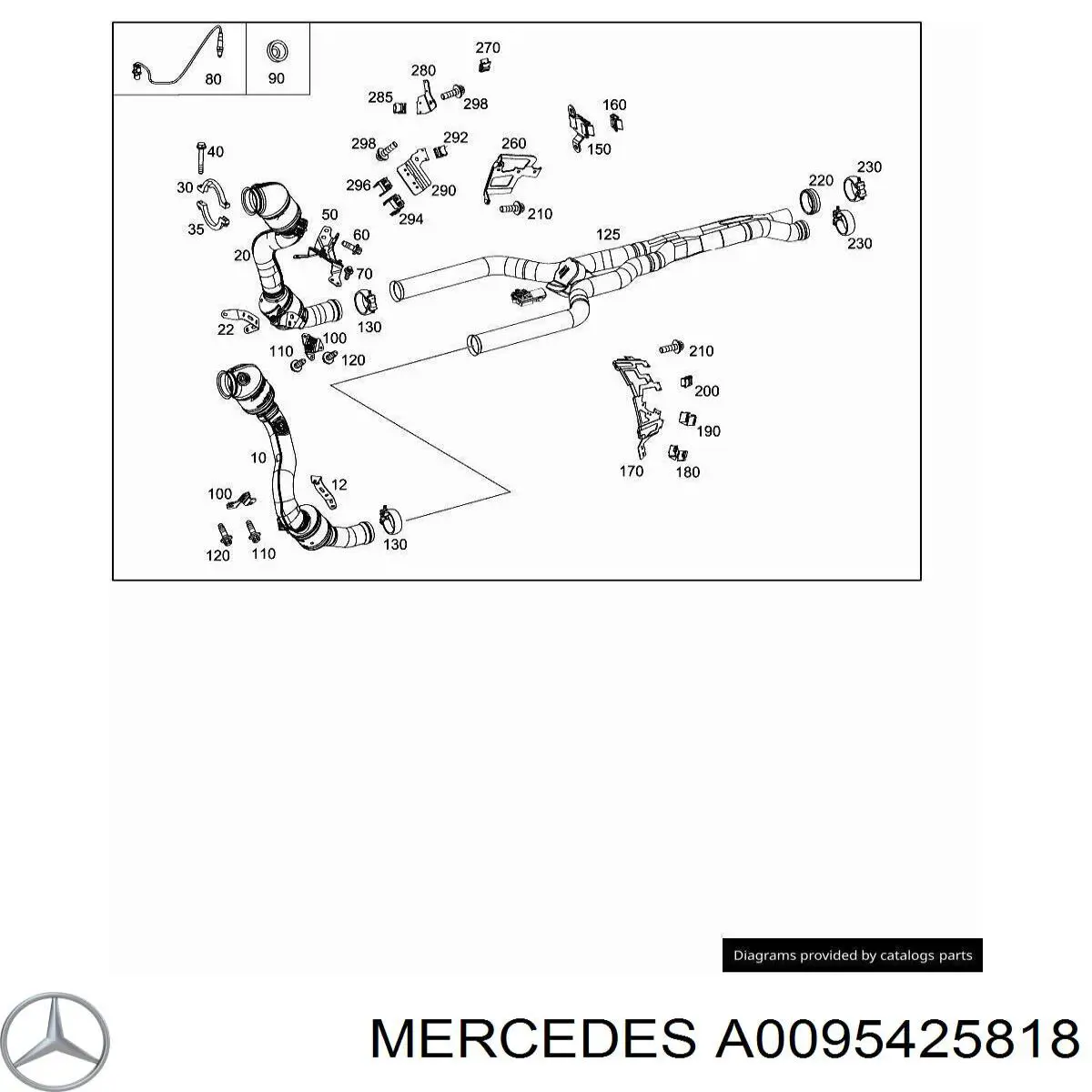 A0095426118 Mercedes Sensor de oxígeno previo al catalizador