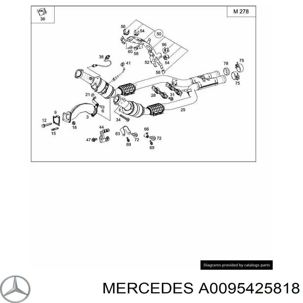 Sensor de oxígeno previo al catalizador Mercedes A0075420218