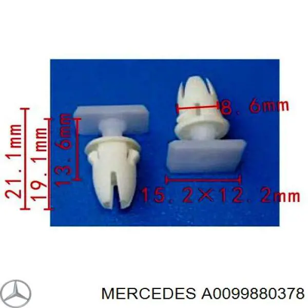 Clip de fijación de moldura de puerta Mercedes A0099880378 precio, desde 1,91 EUR