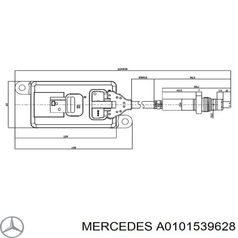 A0101539628 Mercedes sensor de óxido de nitrógeno nox trasero