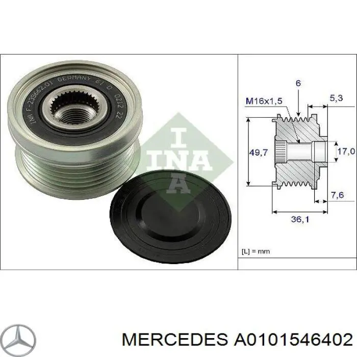A0101546402 Mercedes alternador