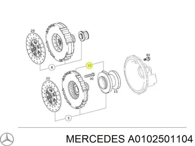 Plato de presión de embrague Mercedes A0102501104 precio, desde 488,76 EUR