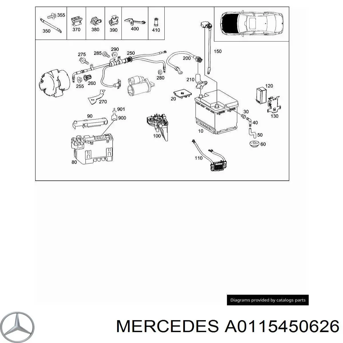  Mercedes A0115450626 precio, desde 2,96 EUR