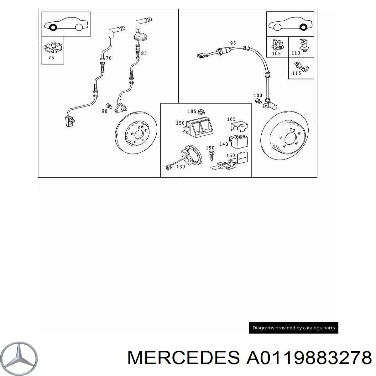 Mercedes A0119883278 precio, desde 4,48 EUR