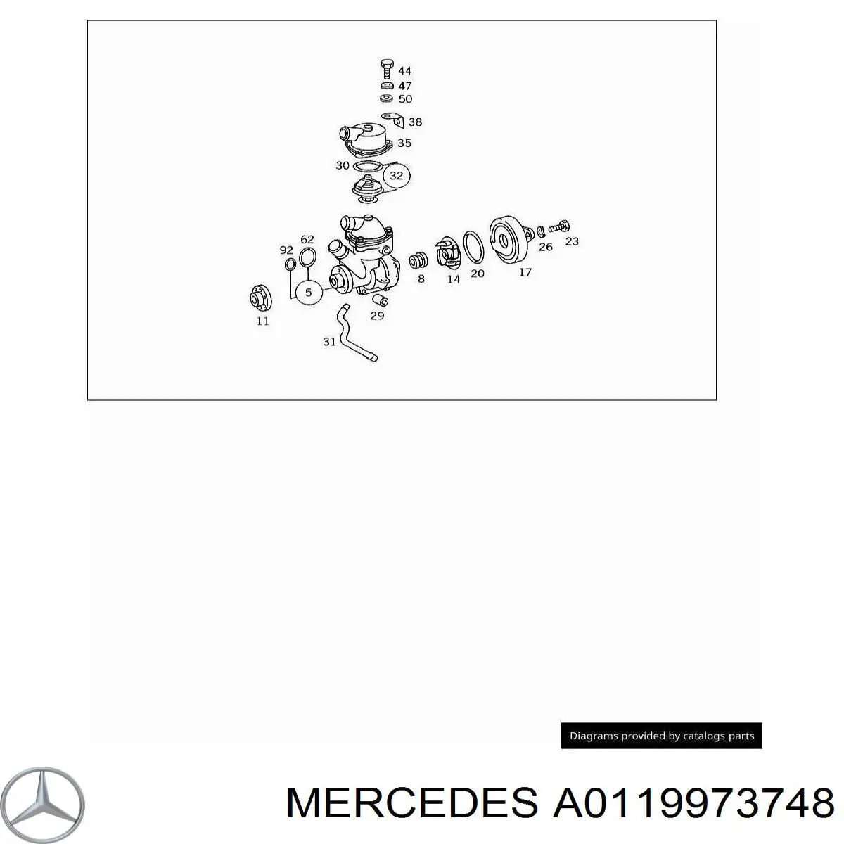  Mercedes A0119973748 precio, desde 12,74 EUR