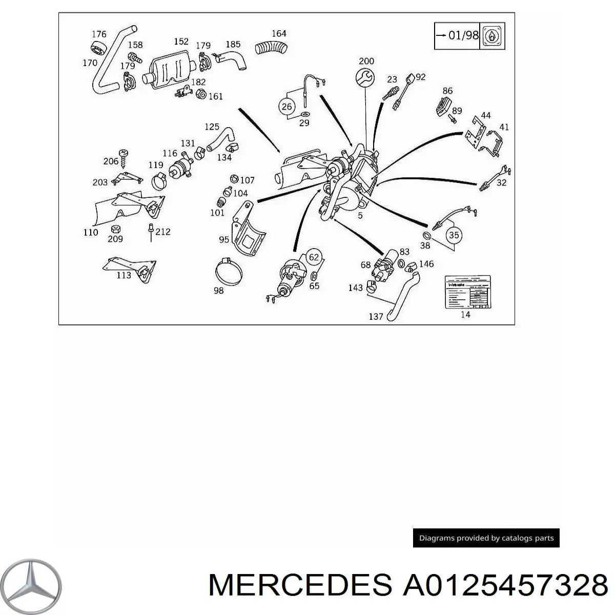  A0125457328 Mercedes