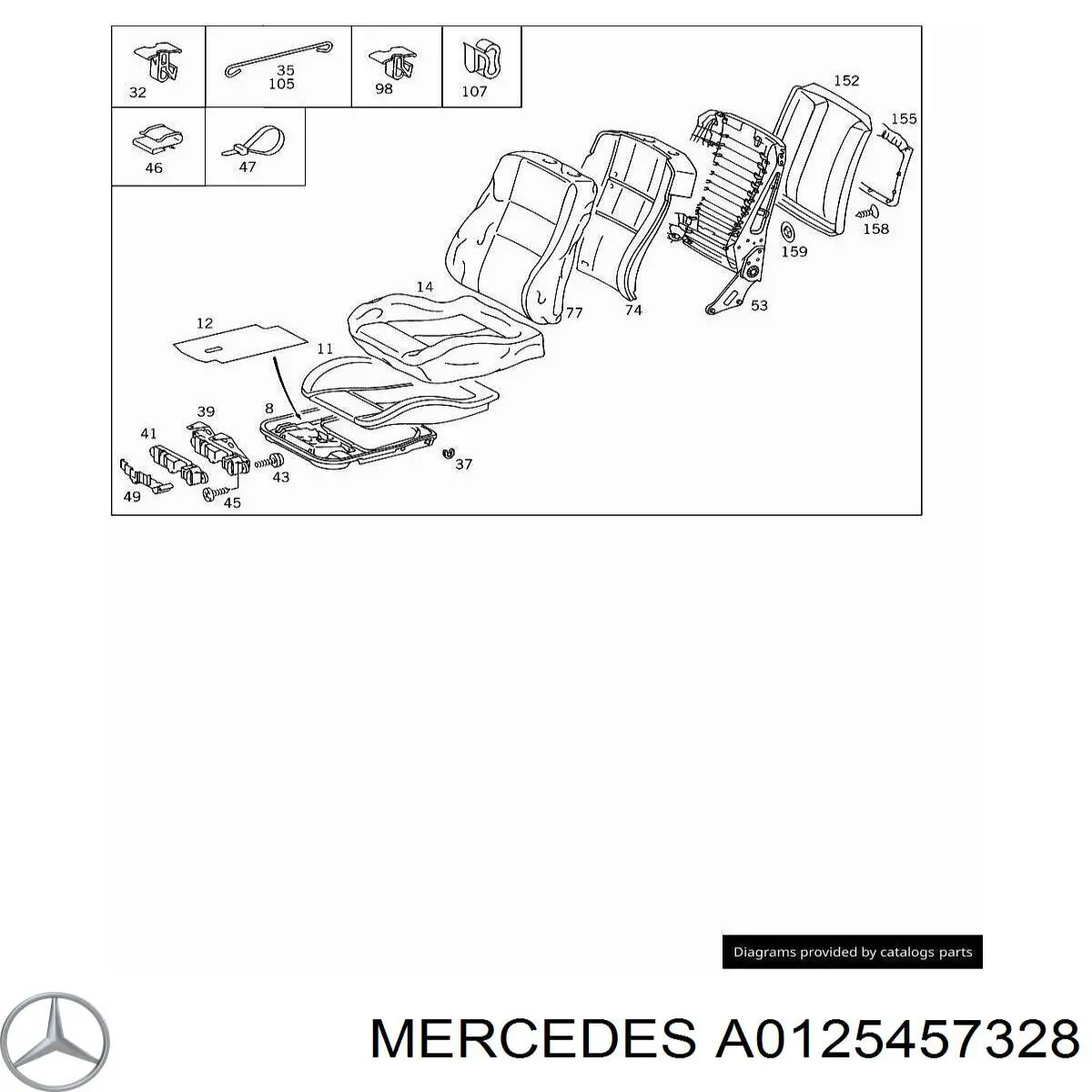  Mercedes A0125457328 precio, desde 4,11 EUR