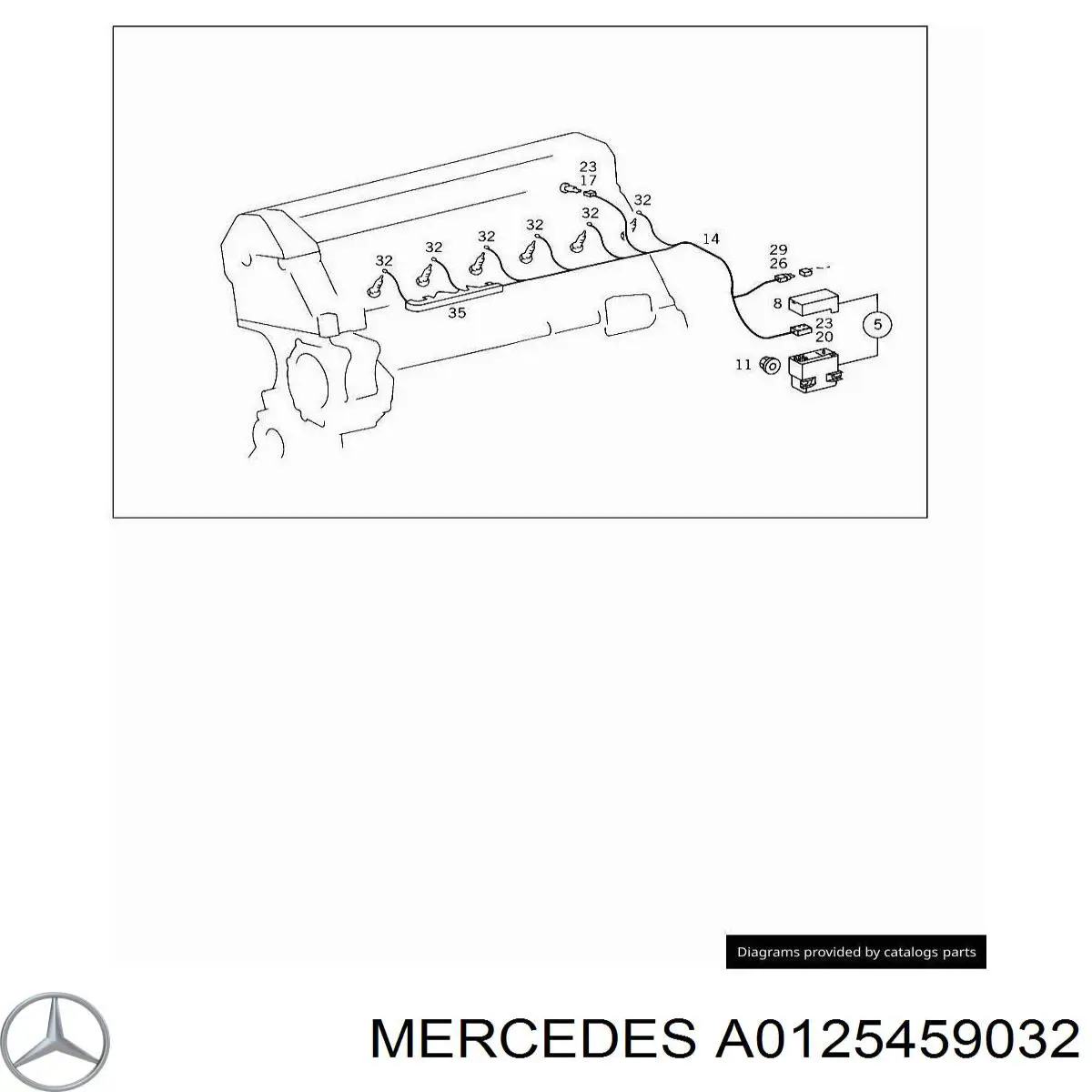 A0125459032 Mercedes relé de bujía de precalentamiento